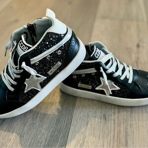 Women’s Black and Silver Sneakers
